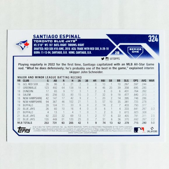Toronto Blue Jays (Santiago Espinal) - BSBL [29_SE1] - Picture 3 of 3